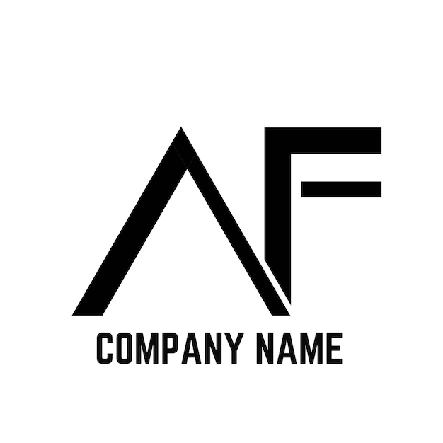 AFF FA A F Lettres abstraites Monogramme du logo