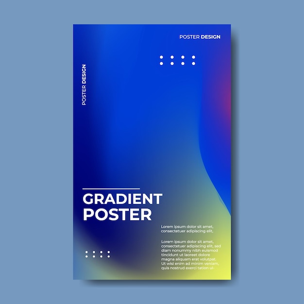 affiche abstraite en gradient avec un style de couleur moderne