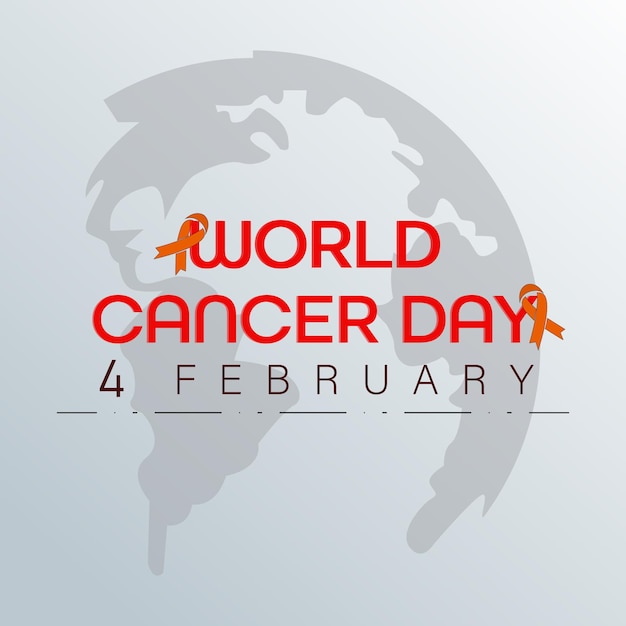 Affiche de bannière de célébration de la journée mondiale contre le cancer du 4 février et vecteur de publication de médias sociaux Illustration