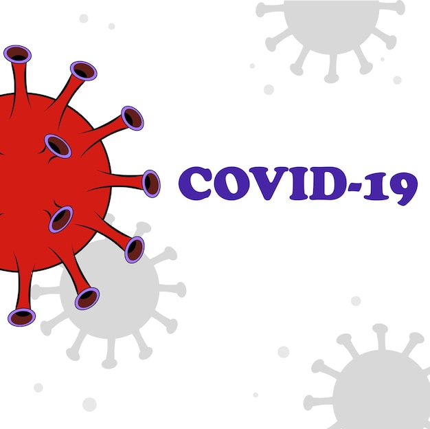 Affiche De Bannière De Coronavirus Sur Fond Blanc Avec Lettrage Covid19