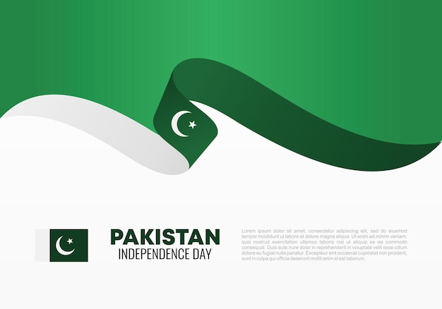 Affiche De Bannière De Fond De La Fête De L'indépendance Du Pakistan Pour La Célébration Nationale Le 14 Août