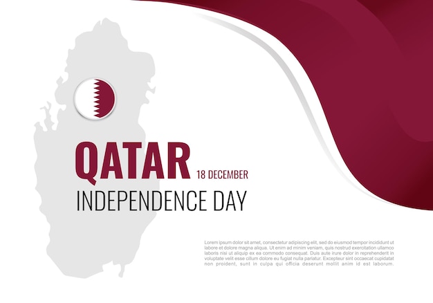 Affiche De Bannière De Fond De La Fête De L'indépendance Du Qatar Pour La Célébration Du 18 Novembre