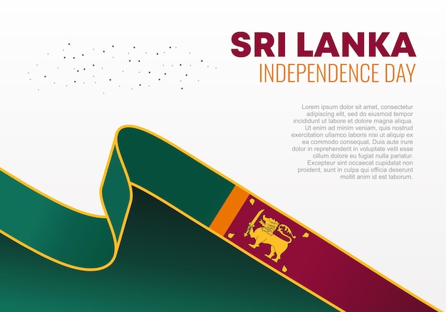 Affiche De Bannière De Fond De La Fête De L'indépendance Du Sri Lanka Pour La Célébration Nationale Le 4 Février