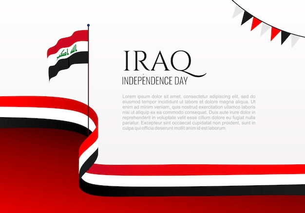 Affiche De Bannière De Fond De La Fête De L'indépendance De L'irak Pour La Célébration Nationale Le 3 Octobre