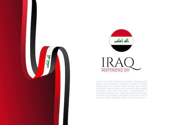 Affiche De Bannière De Fond De La Fête De L'indépendance De L'irak Pour La Célébration Nationale Le 3 Octobre