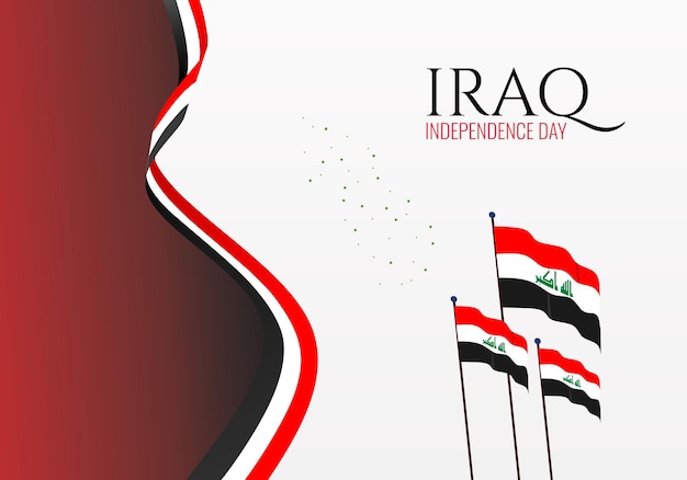 Affiche De Bannière De Fond De La Fête De L'indépendance De L'irak Pour La Célébration Nationale Le 3 Octobre