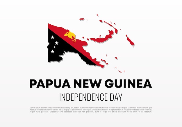 Affiche de bannière de fond de la fête de l'indépendance de la Papouasie-Nouvelle-Guinée pour la célébration nationale le 16 septembre