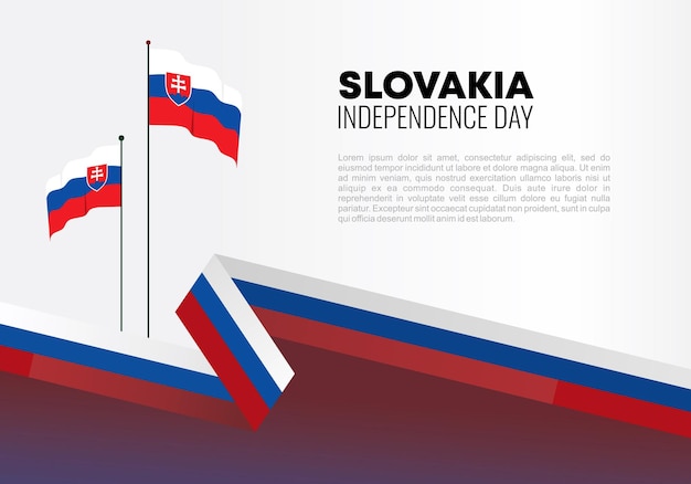 Affiche De Bannière De Fond De Fête De L'indépendance De La Slovaquie Pour La Célébration Nationale Le 17 Juillet