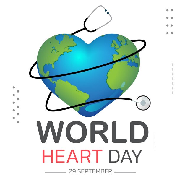 Affiche Ou Bannière D'illustration Vectorielle Pour Le Fond De La Journée Mondiale Du Cœur