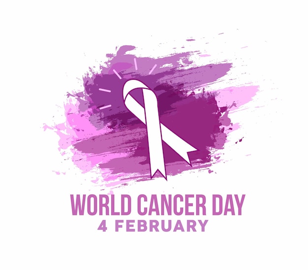 Affiche Ou Bannière De La Journée Mondiale Du Cancer Contexte 4 Février