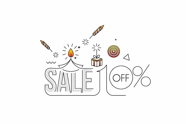 Affiche de bannière de vente Happy Diwali, illustration vectorielle.