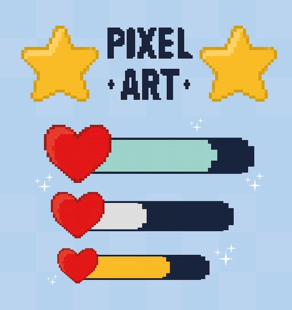 Affiche De Barres D'art Pixel