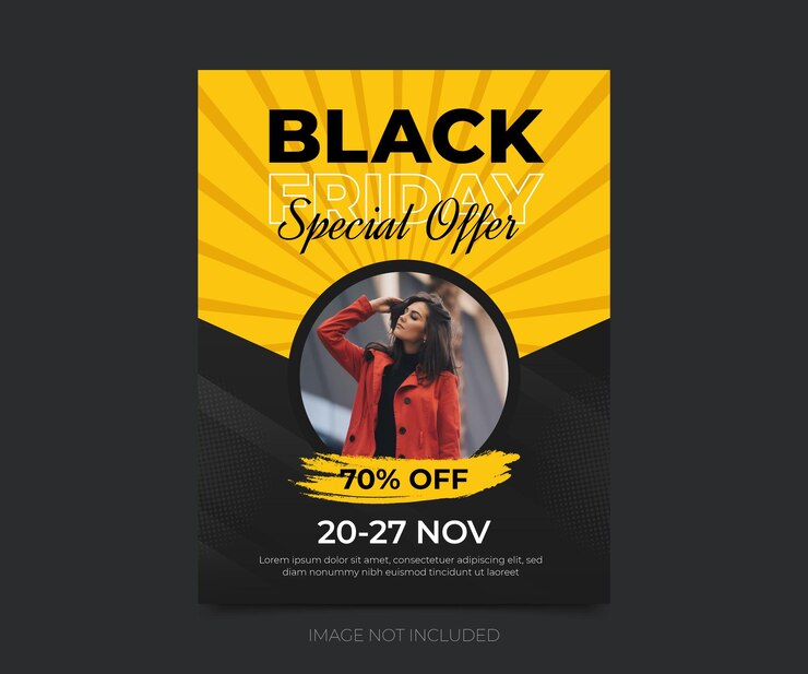 Affiche Black Friday Sale et publication sur les réseaux sociaux