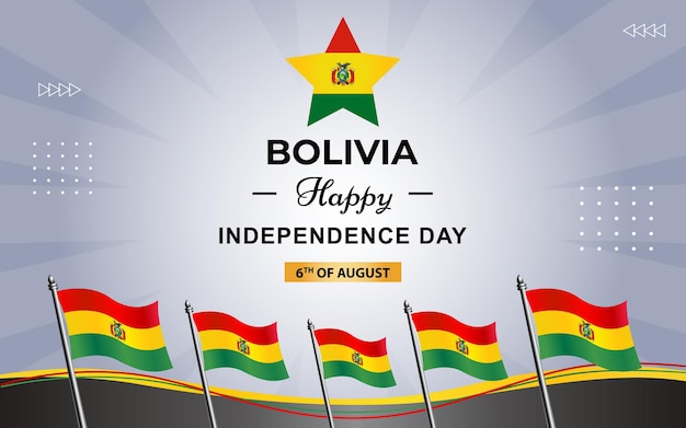 Affiche De La Bolivie Pour Le Jour De L'indépendance