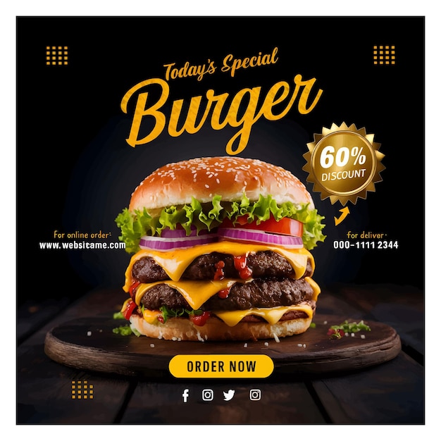 Une affiche d'un burger appelé "burgeron it"