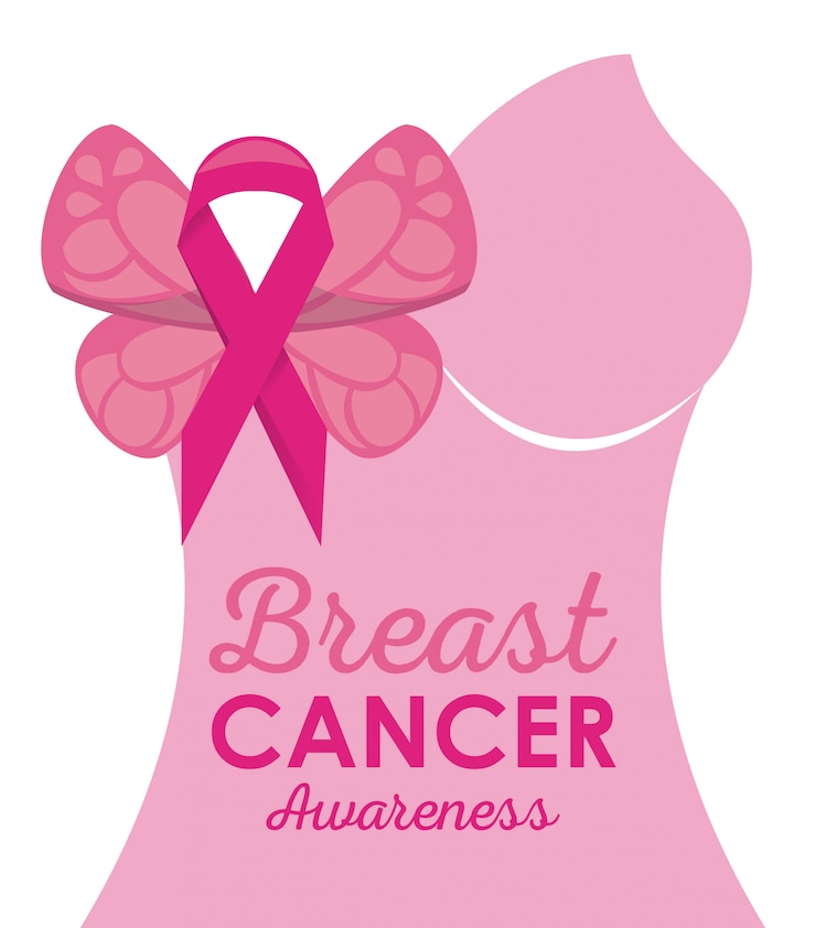 Vecteur affiche de la campagne sur le cancer du sein