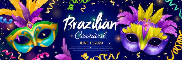 Affiche de carnaval brésilien