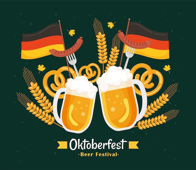 Affiche De La Célébration De L'oktoberfest