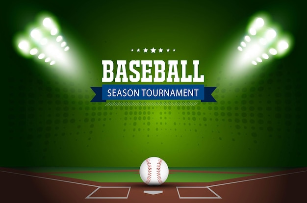 Affiche De Championnat Ou De Tournoi De Baseball Ou Conception De Vecteur D'étiquette.