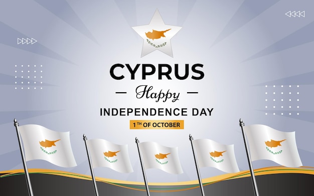 Affiche De Chypre Pour Le Jour De L'indépendance