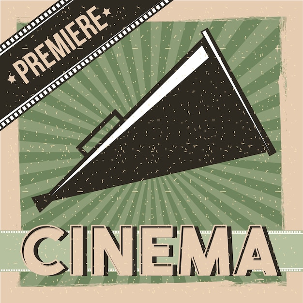 Vecteur affiche de cinéma première