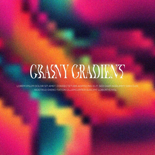 une affiche colorée pour la couverture de l'album superposée