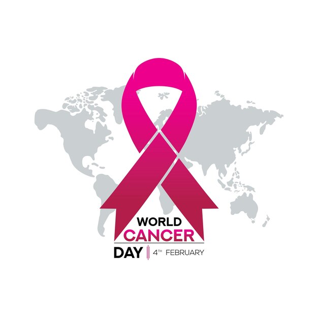 Affiche De Concept De La Journée Mondiale Contre Le Cancer Du 4 Février Illustration Vectorielle