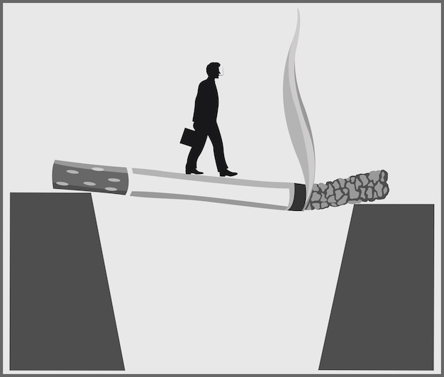 Affiche conceptuelle sur les dangers du tabagisme