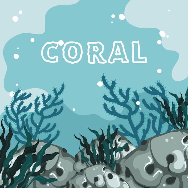 Affiche de corail de mer