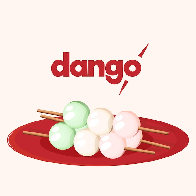 Vecteur affiche dango asianfood