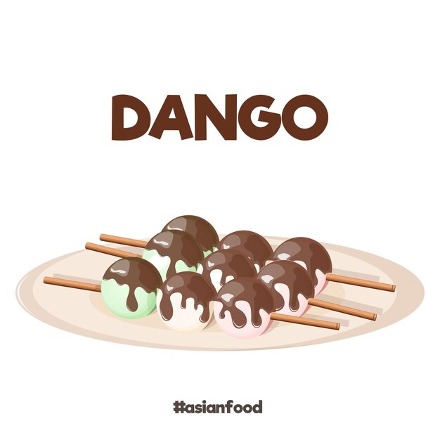 Vecteur affiche dango asianfood