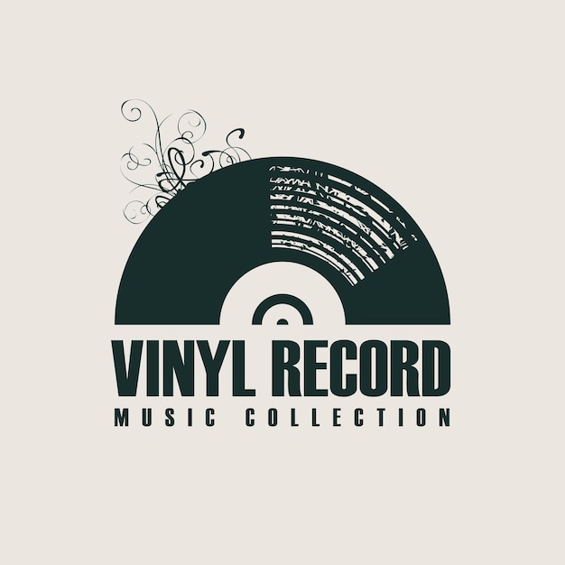 Vecteur affiche de disque de vinyle