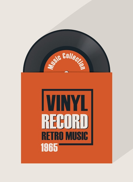 Vecteur affiche de disque vinyle