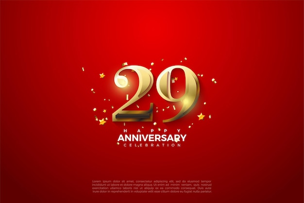 Affiche du 29e anniversaire aux couleurs fantaisie.