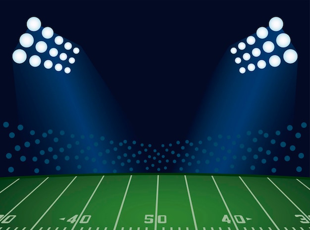 Affiche du championnat du Super Bowl avec scène du stade