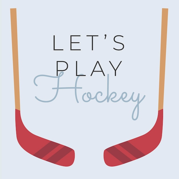 Une affiche du concept de hockey pour la compétition sportive