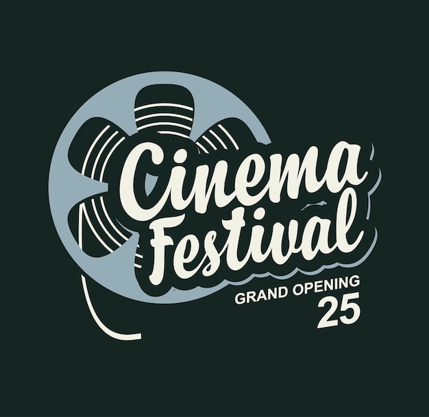 Vecteur affiche du festival du cinéma rétro