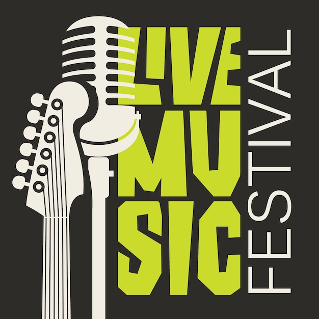 Vecteur affiche du festival de musique live