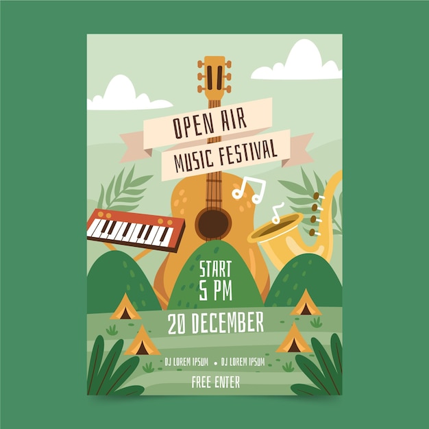 Affiche Du Festival De Musique En Plein Air