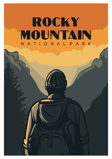 Affiche Du Parc National Des Montagnes Rocheuses