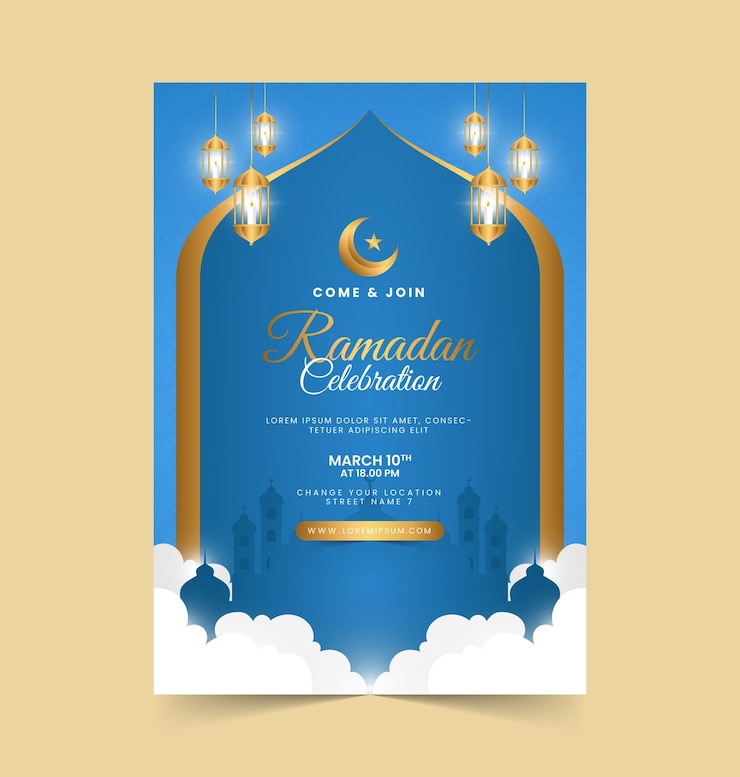 affiche du ramadan pour la célébration islamique