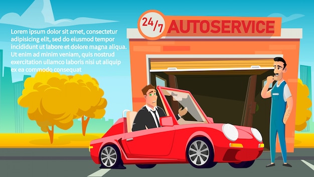 Affiche Du Texte Annoncez Autour De L'horloge Autoservice