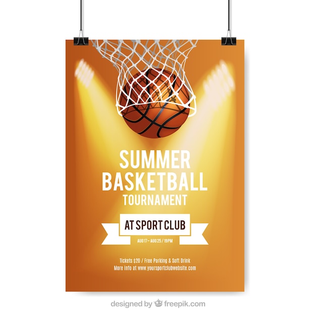 Affiche Du Tournoi De Basket-ball D'été