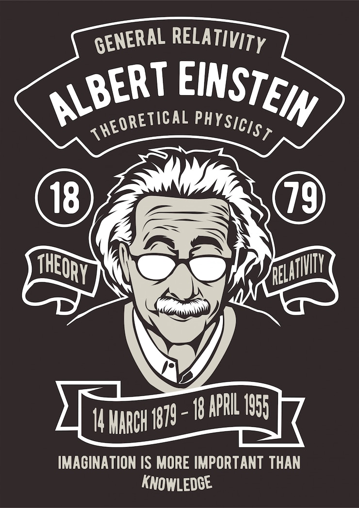 Vecteur affiche einstein