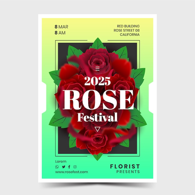 Affiche De L'événement Rose Rouge