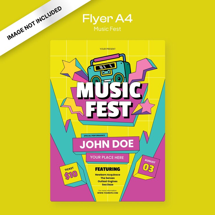 Vecteur une affiche d'un festival de musique avec les mots festival de musique dessus