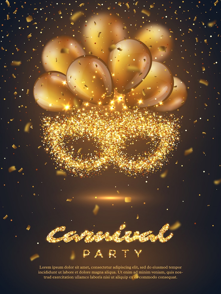 Vecteur affiche de fête de carnaval.