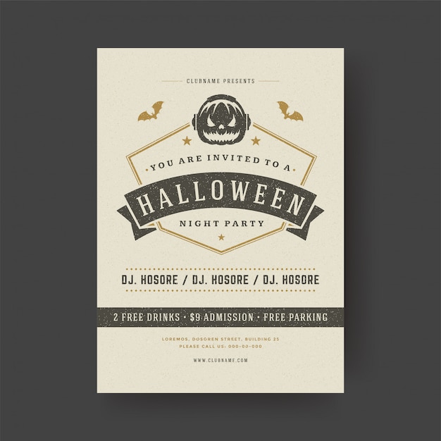 Affiche De La Fête De La Fête De Halloween Fête Flyer