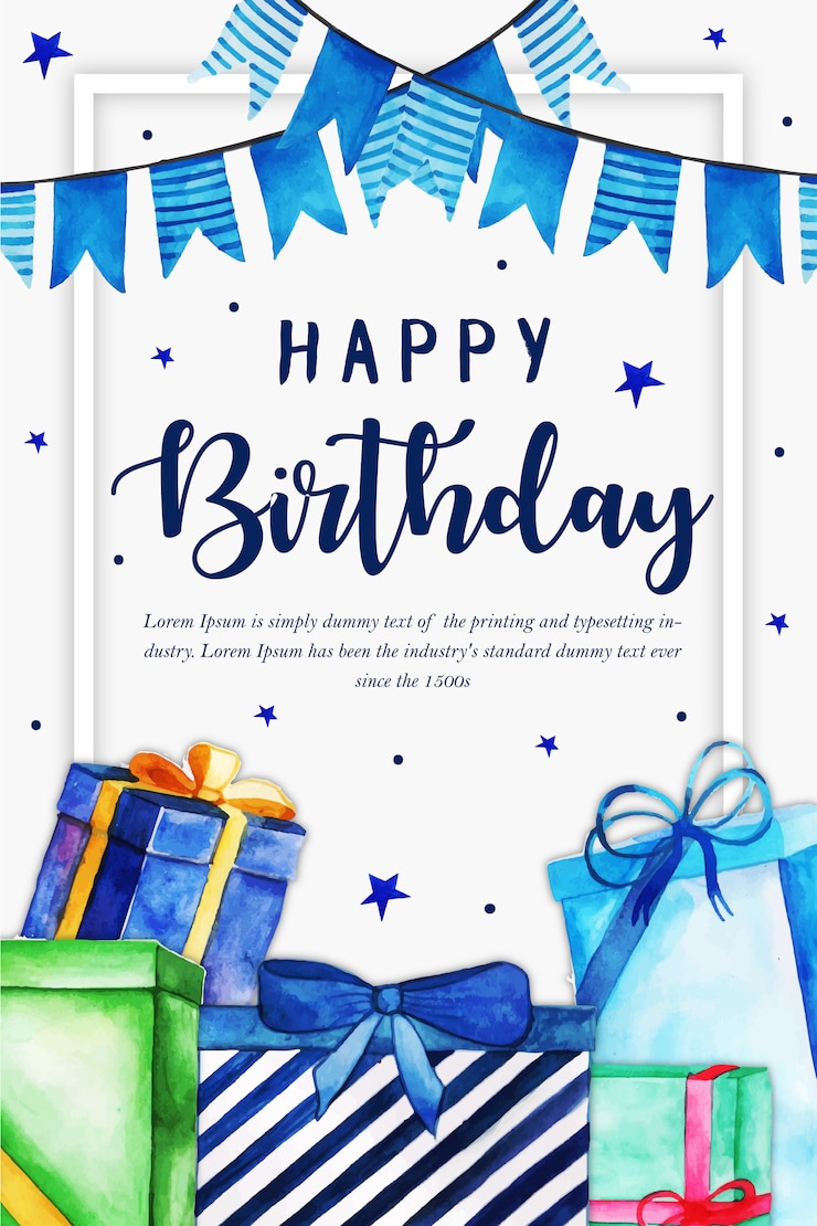 Vecteur affiche de fête de joyeux anniversaire