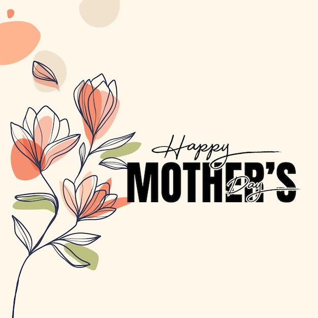 Une affiche avec une fleur qui dit mères heureuses